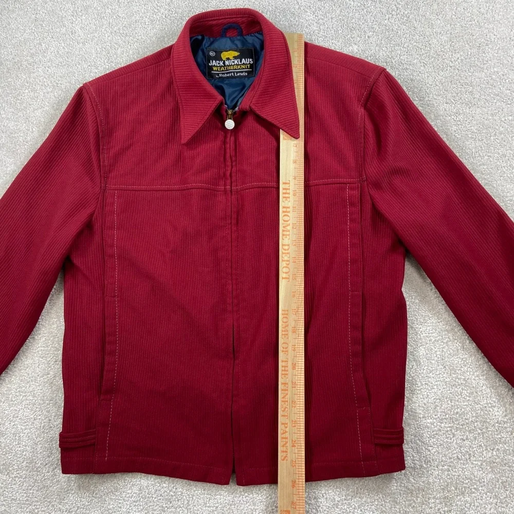 Jack Nicklaus Jacket Mens 42 Red Vintage 70s Weatherknit Robert Lewis Golf Coat